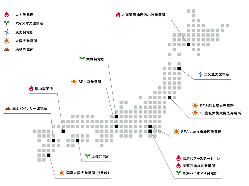 発電所のマップ図版